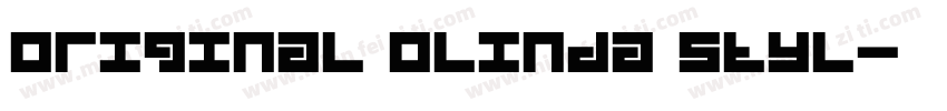 Original Olinda Styl字体转换